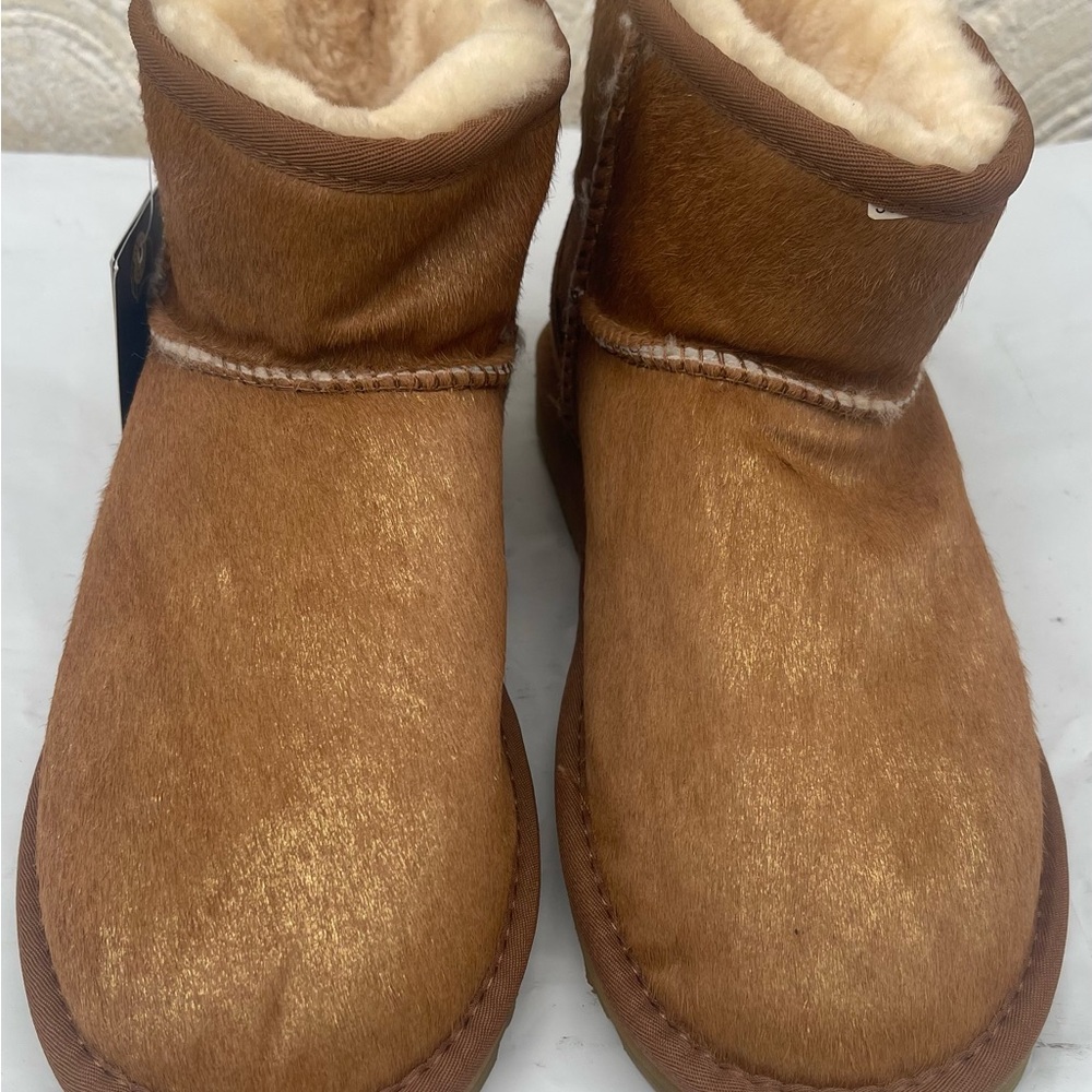 UGG CLASSIC ULTRA MINI CHESTNUT BOOTS Sheepskin Footwear NWOT - Picture 6 of 10